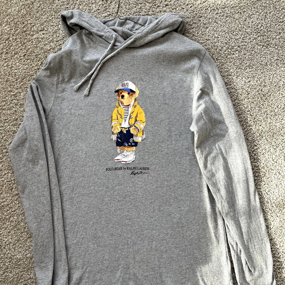 Ralph Lauren, Polo Bear Jersey Hooded T-shirt, Men's Large, Excellent Condition